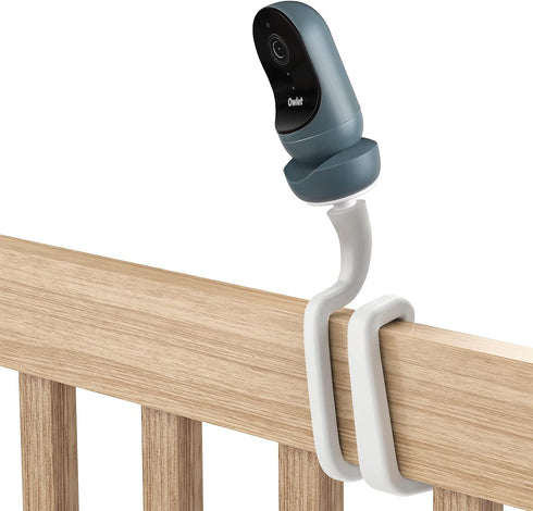Baby Monitor Mount for Owlet Cam 2 / Cam Smart, 360° Flexible Goosenecks Holder for Crib Nursery