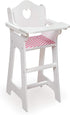 Toy Doll High Chair with Accessories by Badger Basket for 18 inch Dolls