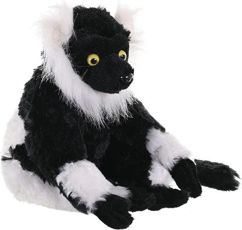 8 inches, Wild Republic Black and White Lemur, Cuddlekins Mini, Stuffed Animal, Gift for Kids, Plush Toy, Fill is Spun