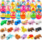18 Pcs Easter Eggs with 3D Print Animal Prefilled Easter Eggs with