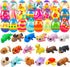 18 Pcs Easter Eggs with 3D Print Animal Prefilled Easter Eggs with