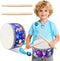 Kid Drum Set,8 Inch Wooden Drum Toys,Sensory Educational Musical Instrument Toy with