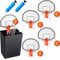 Liliful 4 Pack Indoor Trash Can Basketball Set, Clip on Hoop with Backboard and Inflatable Balls