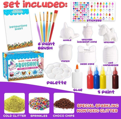 Insnug 4 6 8 10 Set Sensory Toys Squishy Toy Food - Stress Relief Squishies for Girl Kids Age Kawaii Jumbo DIY Slow