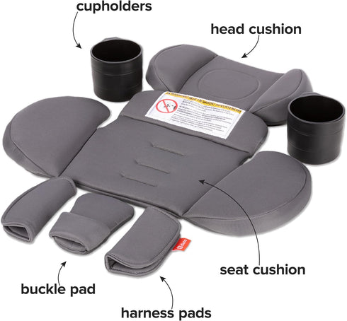 Diono 3R 3R, 7-Piece (2 1 2 Radian Comfort Travel Kit, Infant Car Seat Accessory, Compatible with Radian Kit Harness