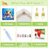 6-8-12, (8X8inch) Reivworl Paint by Numbers Kit for Kids with Frame and Easel, Sea Turtles Paint by Number for Kids Age