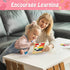 Wooden Abacus for Kids Math - 50 Beads Counting Toy, Multi-Color Counters for Preschool Learning & Development