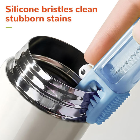 Generic 4 1 in Cup Lid Cleaning brush, Portable Crevice Cleaning Brush for Baby Bottle Gap Tight Spaces Cup