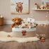 3 Closet 11.8''x7.8''x4.7'' Geelin Pcs Highland Cow Baskets for Gift Cute Farmhouse Brown Woven Rope Gift Baskets Shelf