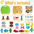 Sets 37 Dinosaur Color Dough Toys, Pieces Dino Theme Color Dough Tools Accessories with Volcano and Fossils for Boys