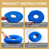 Zonon Inflatable Donut Car Seat Cushion, 2 Pieces 15 Inch Round Ring Pillows for Tailbone, Portable for Home Office Car