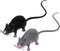 LUOEM 2pcs Lifelike Fake Mouse, Realistic Mice Toy for Halloween Prank Decorations (Black, Gray)