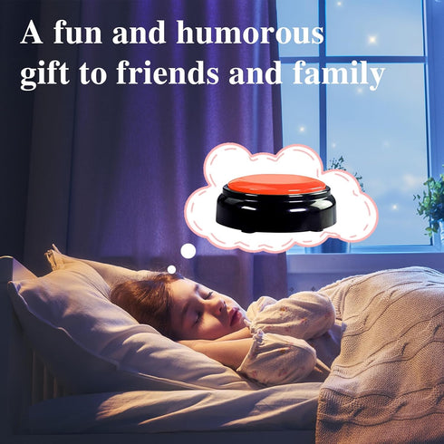 Voice Recorder Button, 30 Second Recording Button, Talking Buttons for Gift Education, Includes 2 AAA Batteries (Red)