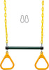 18" Trapeze Swing Bar Rings with 48" Heavy Duty Chain & Carabiners (Green)
