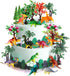 OrgMemory 27pcs Dinosaurs Trees Cake Decorations, Mini Dinosaur Toys for Crafts or Cake