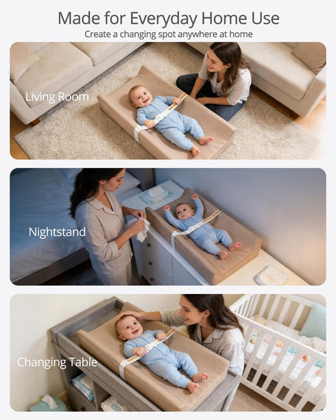 32x16 Baby Changing Pad, Changing Table Pads, Vegan Leather Wipeable Changing Pad, in Waterproof Diaper Baby Changing