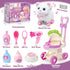 3 4 5 6 7 8 G.C Cat Toys for Kids Girls, Electronic Interactive Stuffed Cat Walk Meow and Wag Tail with Stroller Pet