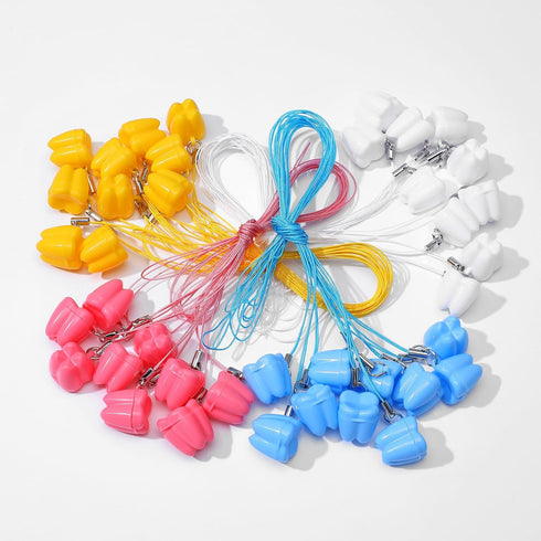Qianyu 40 Tooth Saver Necklaces Pcs Milk Tooths Storage Box Lost Teeth Necklace Tooths Fairy Bag Organizer Case Tooth