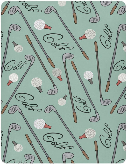 Mazeann 52" 28" 9" Golf Cartoon Crib Sheets Soft Breathable Fitted Baby Crib Sheets Mattress Cover for Girl Boys, x x