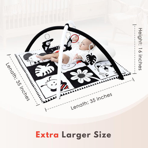 Tummy 0 3 6 9 12 5 Lovvie & Joy Baby Play Activity Gym Time Mat for Infant,Baby Gyms & Playmats for Babies to Months