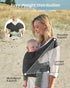Cozy Newborn Carrier, Baby Carrier, Ergonomic Cross-Back Wrap, Hands-Free with Supportive Comfort, Deep Grey