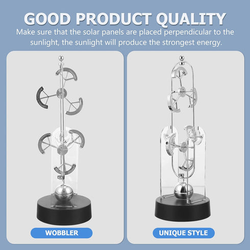 HEALLILY Perpetual Motion Desk Toy, Silver Iron Home Office Decor, Science Gift for Kids and Adults