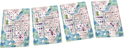 On The Underground: Paris/New York Board Game, Train Route Building Strategy, 2 City Maps, Family Game, Ages 14+, 2-5