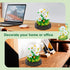 Flower Bouquets Building Toys, 490 PCS Little Daisy Micro Building Blocks Kit with Dust Cover for Home Decor