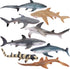 Toymany 8PCS Shark Toys Figurines - Realistic Sea Creatures for Kids 3-12, Ocean Sea Animal Cake Topper Educational