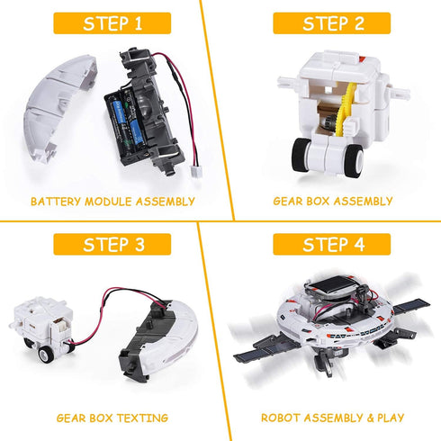 AESGOGO STEM Projects for Kids Ages 8-12, 6-in-1 Solar Robot Toys Science Kits, DIY Educational Building Space Toy