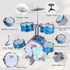 Kids Drum Set for Toddlers with 5 High Drums & Lights, Vibrating-Controlled Drum Kit Musical Instruments for Ages 1-5