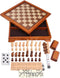 GSE Games & Sports Expert Wooden 7-in-1 Board Game Set - Chess, Checkers, Backgammon, and More