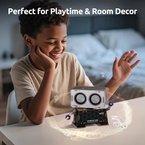 8-13, Science Can STEM Toys for Ages DIY Bluetooth Speaker Kit with Rotating Head Robot, Electronic Stem Kits