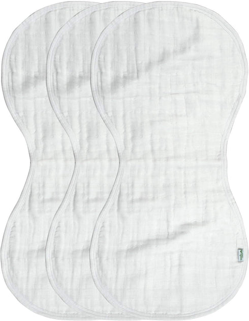 4 100% green sprouts Muslin Burp Cloths made from Organic Cotton | absorbent layers protect from sniffles,drips