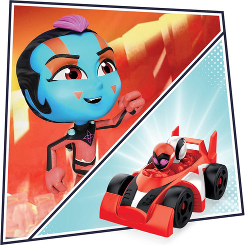 PJ Masks Animal Power Smash and Zoom Racetrack Toy, Zoomzania Raceway Vehicle Playset with 4 Cars for Kids Ages 3+