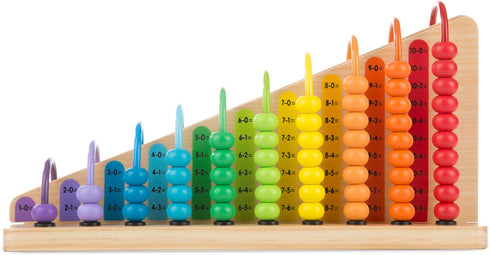 Melissa & Doug Add & Subtract Abacus, Educational Toy with 55 Colorful Beads