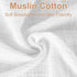 2 Pack 24"x 38" White Muslin Mini Crib Sheets for Girl and Boy- Neutral Breathable Mini Crib Mattress Sheets Fitted