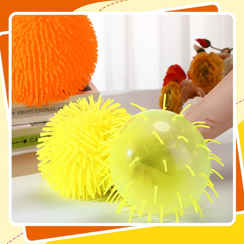 Sonwyoung 2 8 Inch Pcs Puffer Ball Spiky Sensory Balls Bulk Bouncy Sensory Stress Relief Toy for Fun Fidget Anxiety