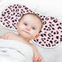 GOODOLD Set 2 Pack Leopard Print Pink Muslin Baby Burp Cloths - Super Absorbent and Soft Burping Rags - Cotton Burp
