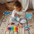 Wooden Musical Instruments Set for Toddlers 1-3, Natural Wood Percussion Instruments Gift Set with Storage Bag