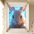 Bseiialft 52 28 Blue Rabbit Flames Crib Sheets for Boys Girls Soft and Breathable Cotton Baby Sheets for Standard Crib