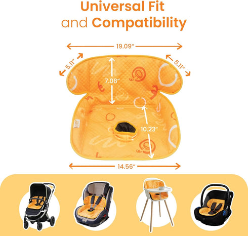 2-Pack, Piddle Pad Potty Training Car Seat Protector, Toddler Car Seat Cover & Stroller Protector, Machine Washable