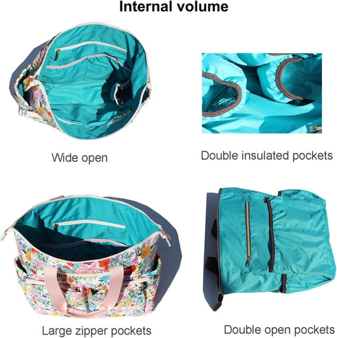 ESVAN Totepack Backpack 2 1 Diaper Tote Bag in for Women Multifunctional Large Capacity with Insulated Pockets Travel |