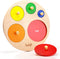 Boby Montessori Multiple Circle Puzzle Board, Wooden Knob Puzzle, Geometric Shape Sorter for Toddlers