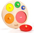Boby Montessori Multiple Circle Puzzle Board, Wooden Knob Puzzle, Geometric Shape Sorter for Toddlers