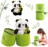 Emoin Panda Stuffed Animals 11.8 Inch Bamboo Plush Toy, Panda Pillow, Plush Panda Bear Doll Gifts for Boys Girls