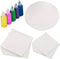 Creative Kids Spin & Paint Refill Pack - 8 Large Cards, 8 Small Cards, 4 Round Cards, 5 Bottles of Paint