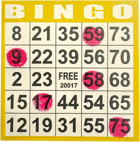 500 (100 5 4"x4" JUNWRROW Bingo Paper Game Cards - Sheets Books of Colors) - Disposable Cards- Ideal for Seniors