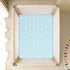 miaozhen 1 Pack 52x28 Cotton Baby Crib Sheets Soft Stretchy Cute Animal Hawk Star Pastel Blue Muslin Toddler Crib Sheet