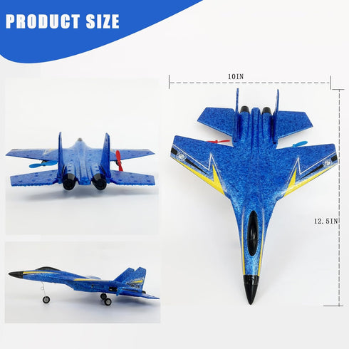 2 Remote Control Airplane for Kids, Channels Foam RC Planes Jet Wireless Toy,Hobby RC Glider Aircraft for Beginners